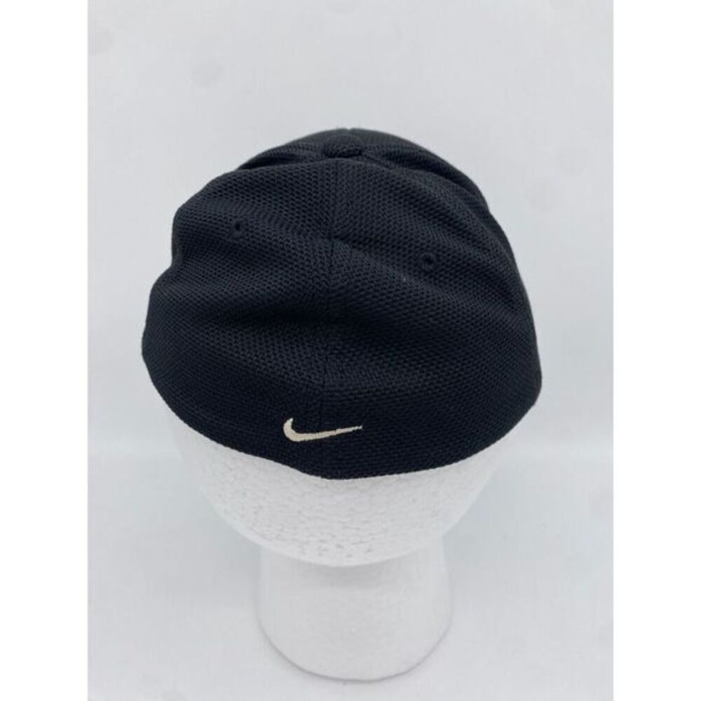 VINTAGE Nike Fitted Hat Mens Medium/Large Black Golf Tiger Woods TW Mesh Cap - Picture 4 of 9
